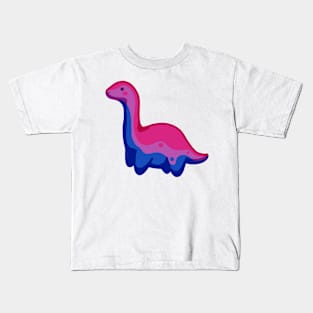 Bisexual Long Neck Dino Dinosaur Kids T-Shirt